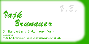 vajk brunauer business card
